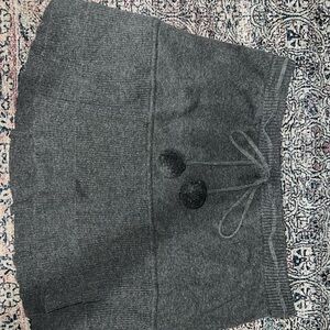 Candie’s Gray Knit Skirt with Pom Poms